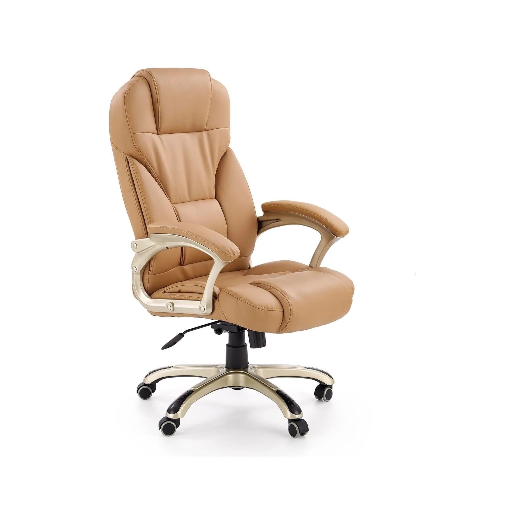 Scaun directorial DESMOND, bej, piele ecologica, 67x70x112/119 cm