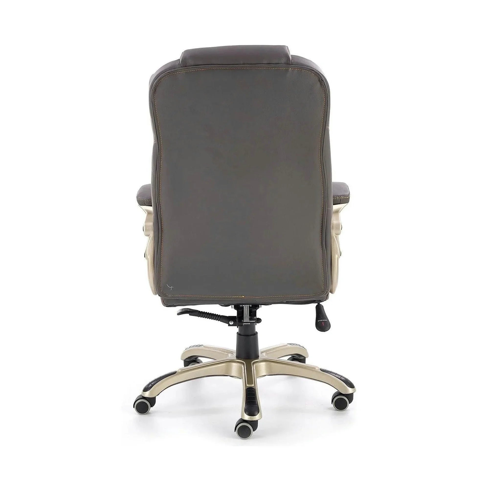 Scaun directorial DESMOND, gri, piele ecologica/cauciuc, 67x70x112/119 cm