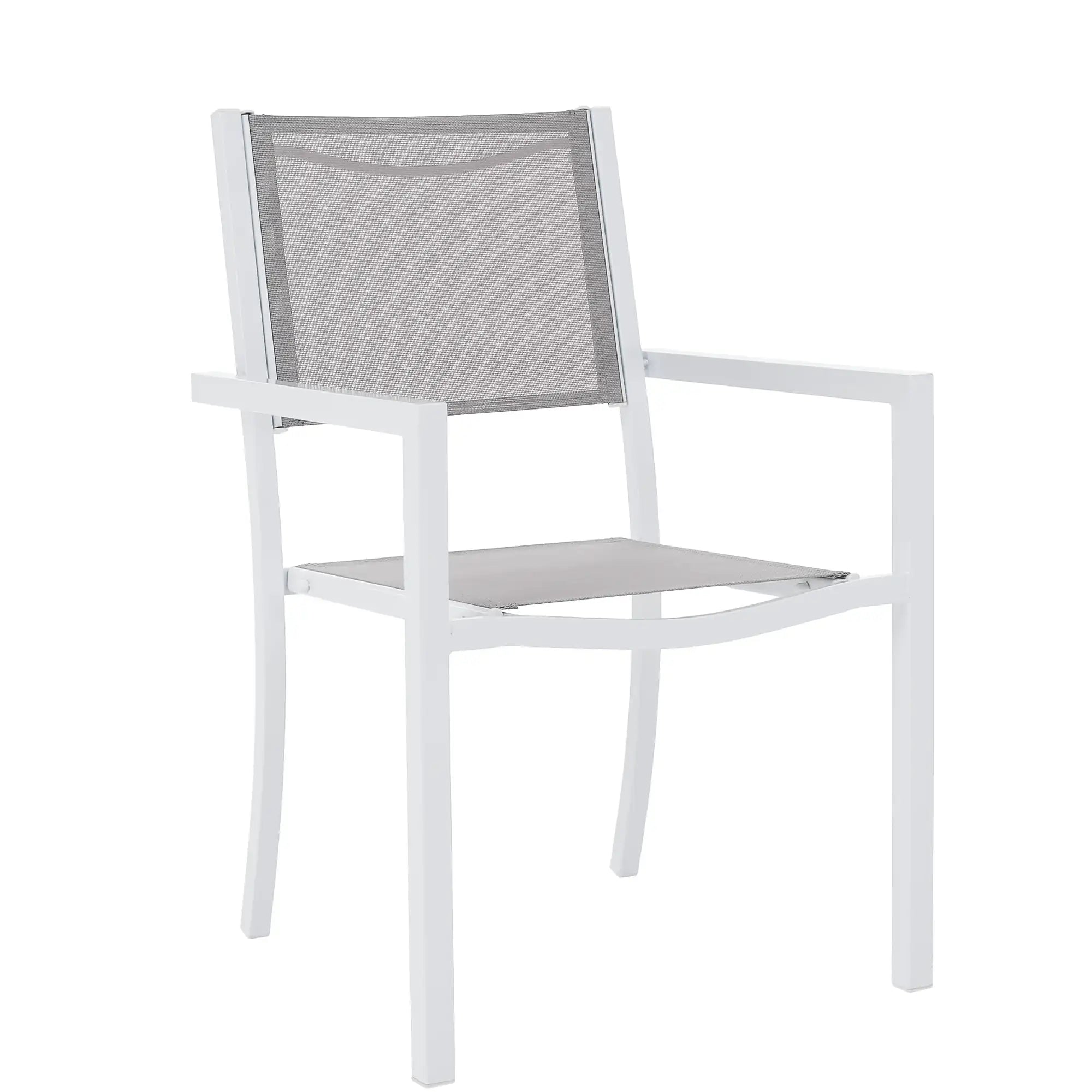 Scaun DORIO, gri deschis/alb, material textil/otel, 56x62x86 cm