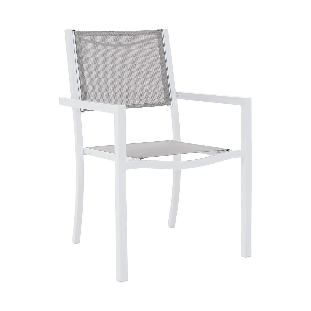 Scaun DORIO, gri deschis/alb, material textil/otel, 56x62x86 cm