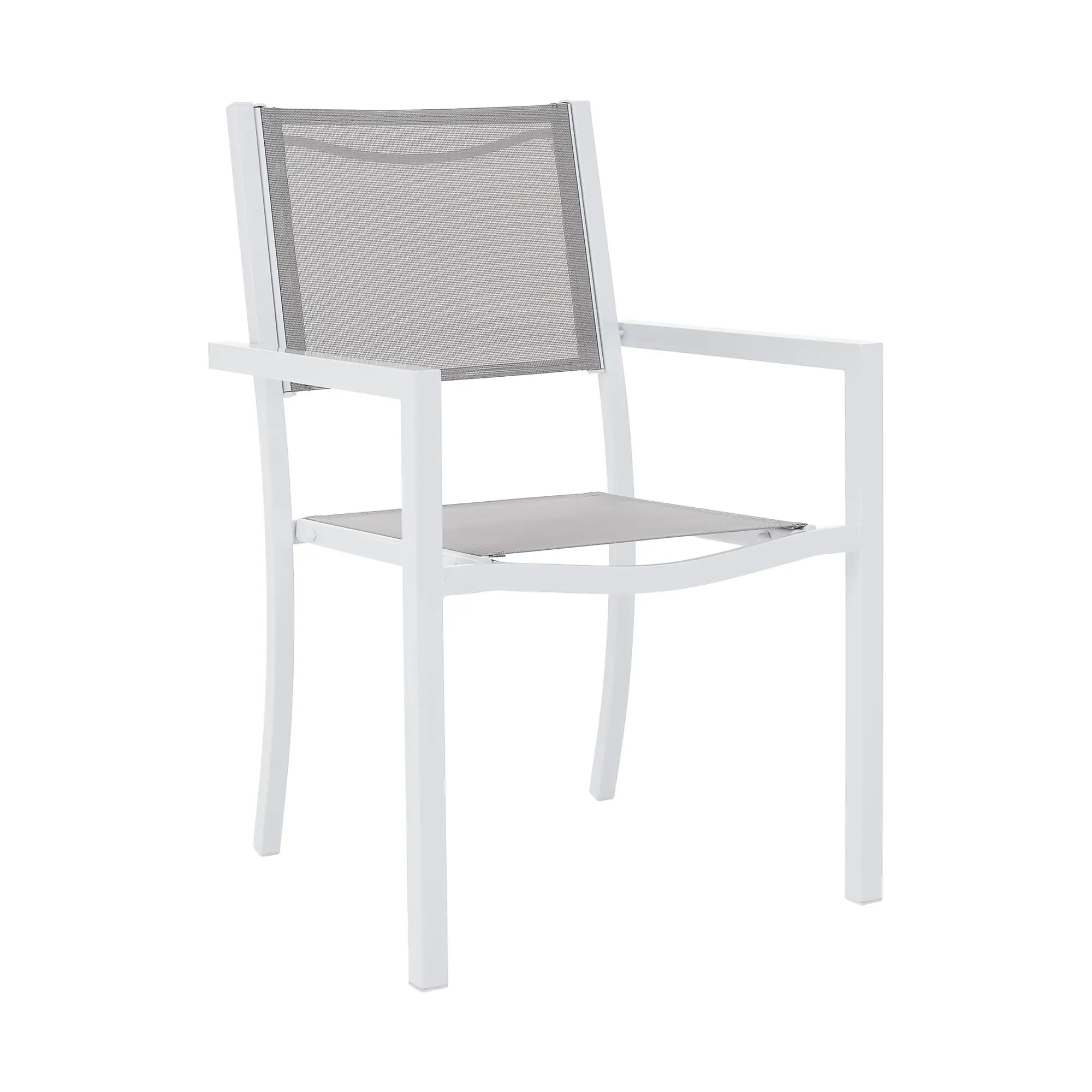 Scaun DORIO, gri deschis/alb, material textil/otel, 56x62x86 cm