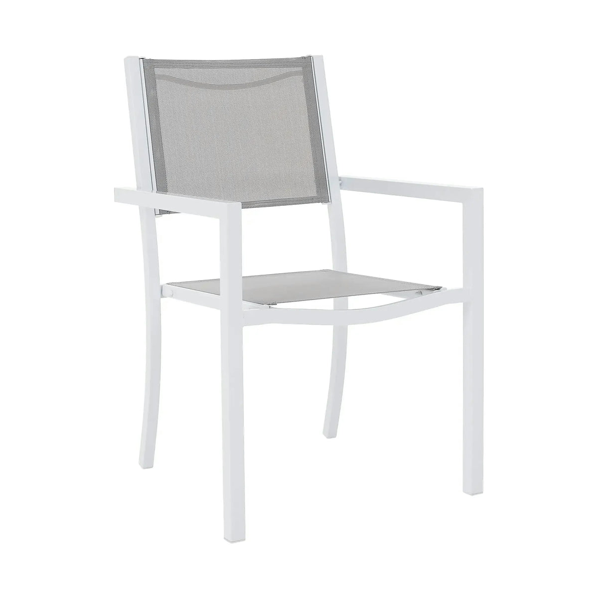 Scaun DORIO, gri deschis/alb, material textil/otel, 56x62x86 cm