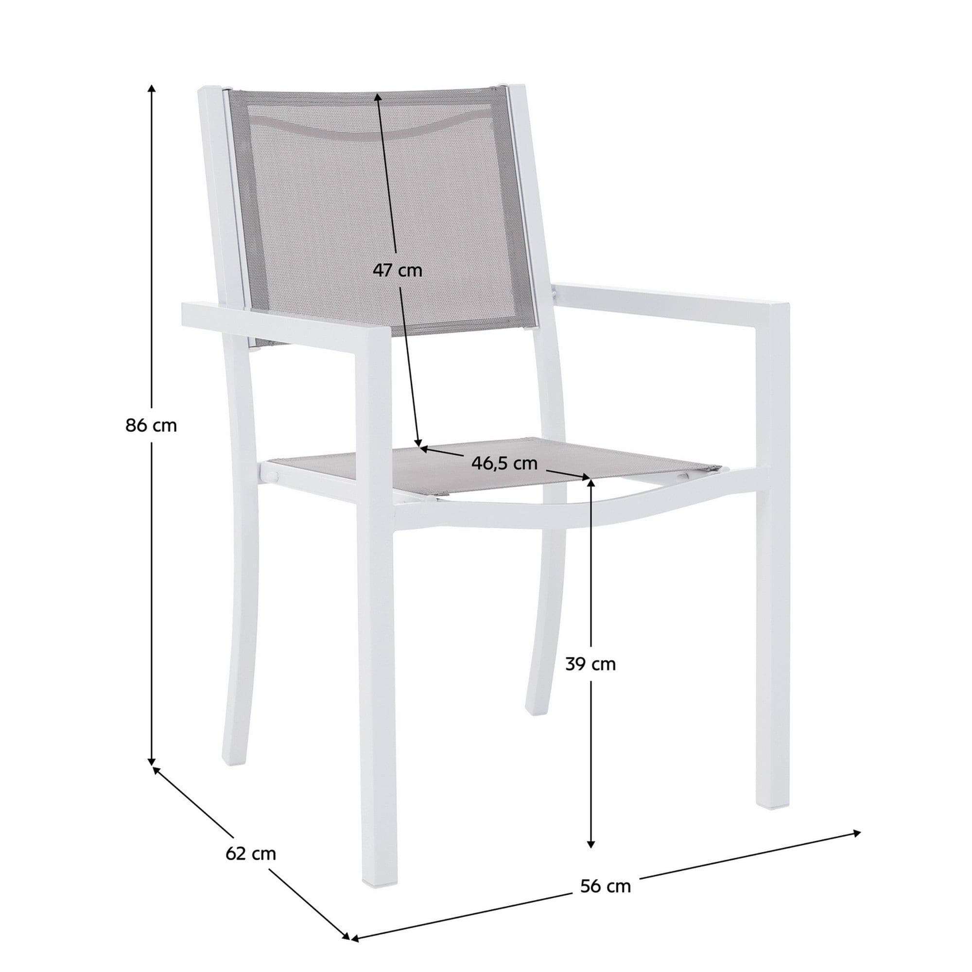 Scaun DORIO, gri deschis/alb, material textil/otel, 56x62x86 cm
