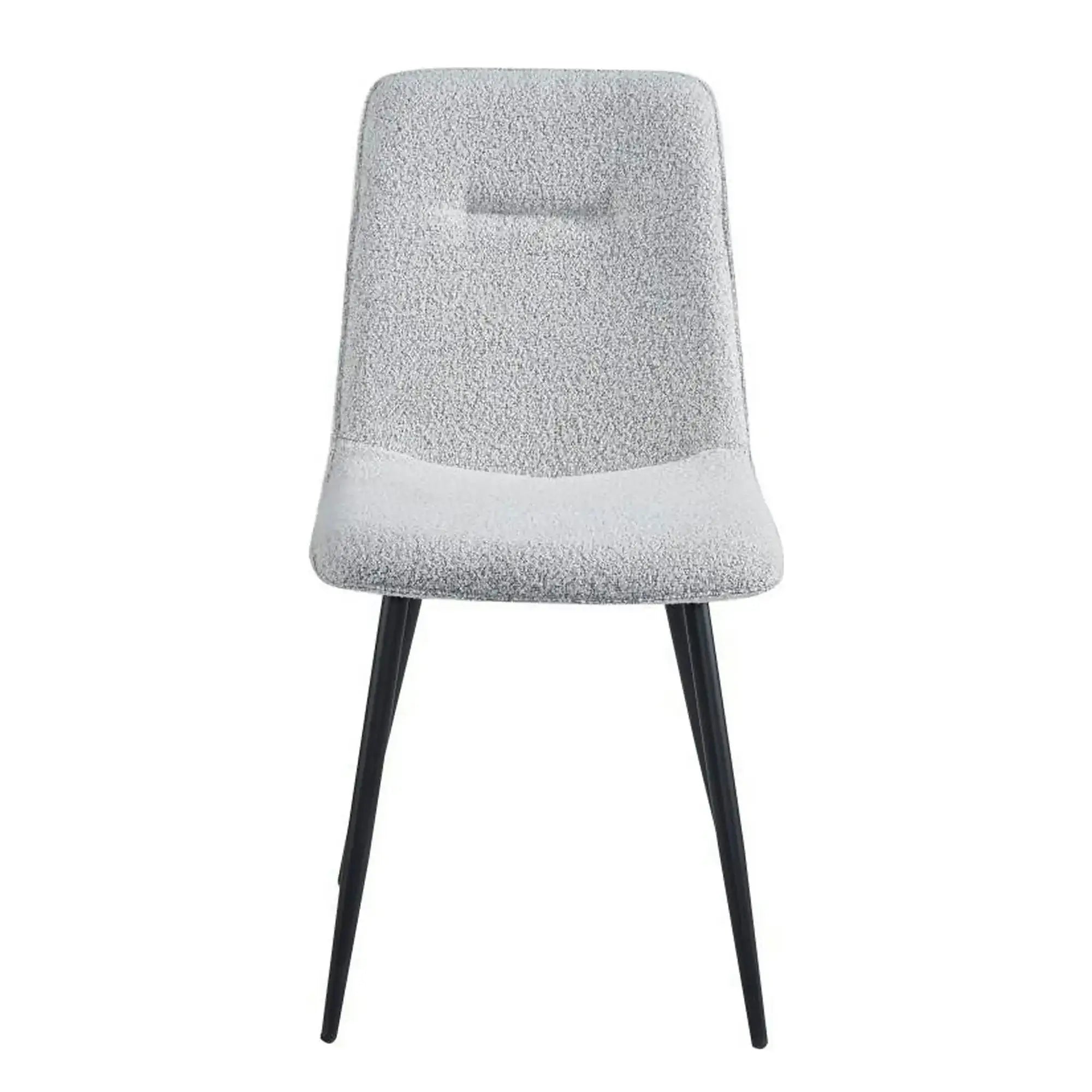Scaun DOT, gri deschis/negru, stofa buclata/metal, 45x57x89 cm
