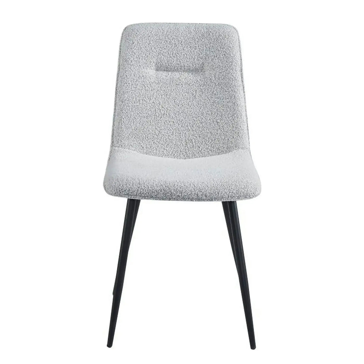 Scaun DOT, gri deschis/negru, stofa buclata/metal, 45x57x89 cm