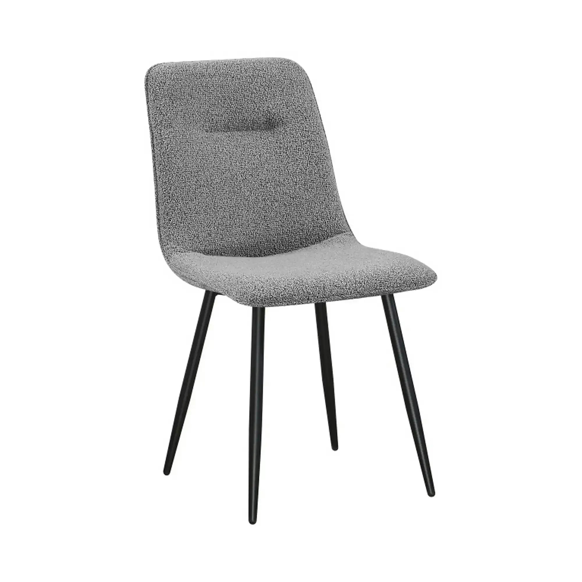 Scaun DOT, gri inchis/negru, stofa buclata/metal, 45x57x89 cm