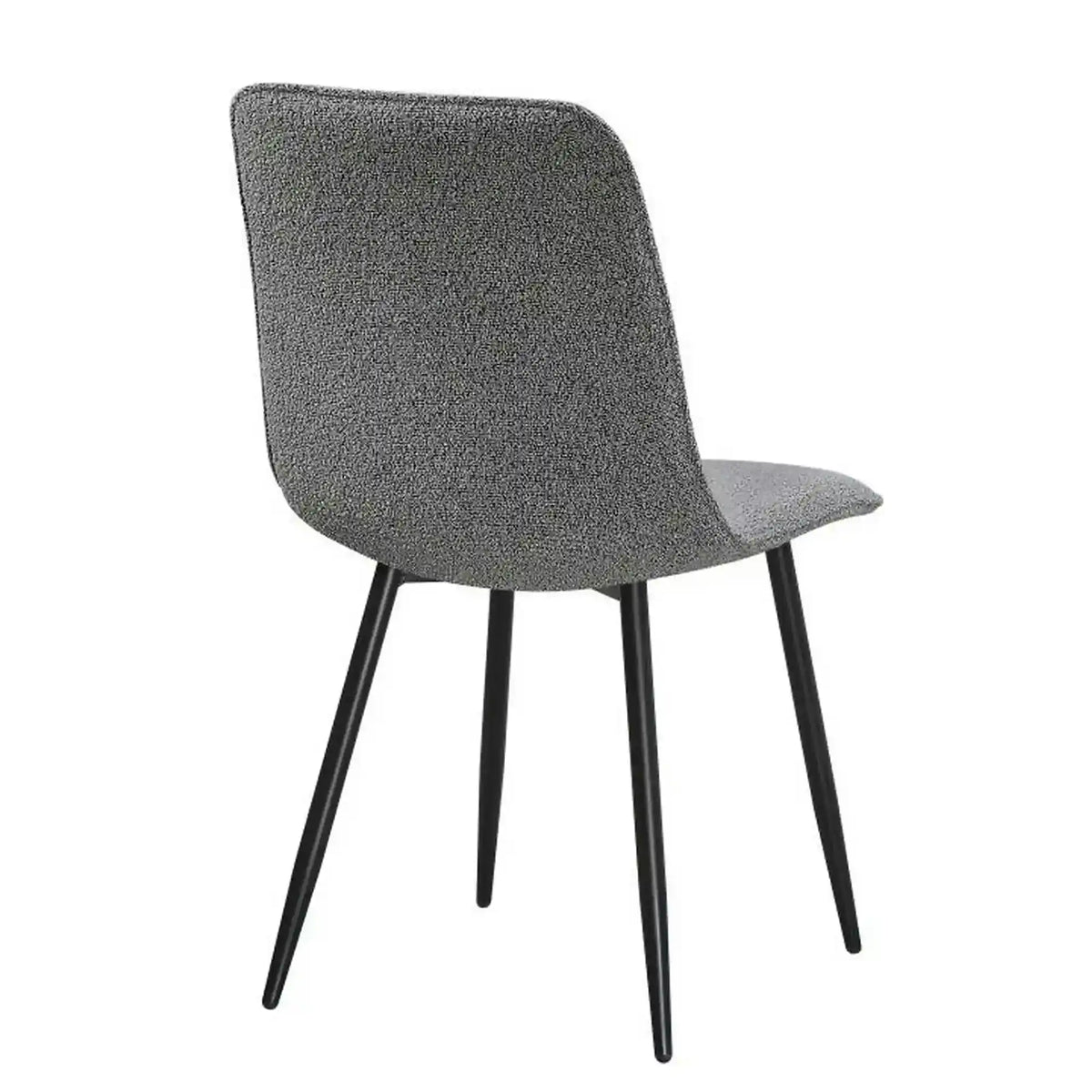 Scaun DOT, gri inchis/negru, stofa buclata/metal, 45x57x89 cm