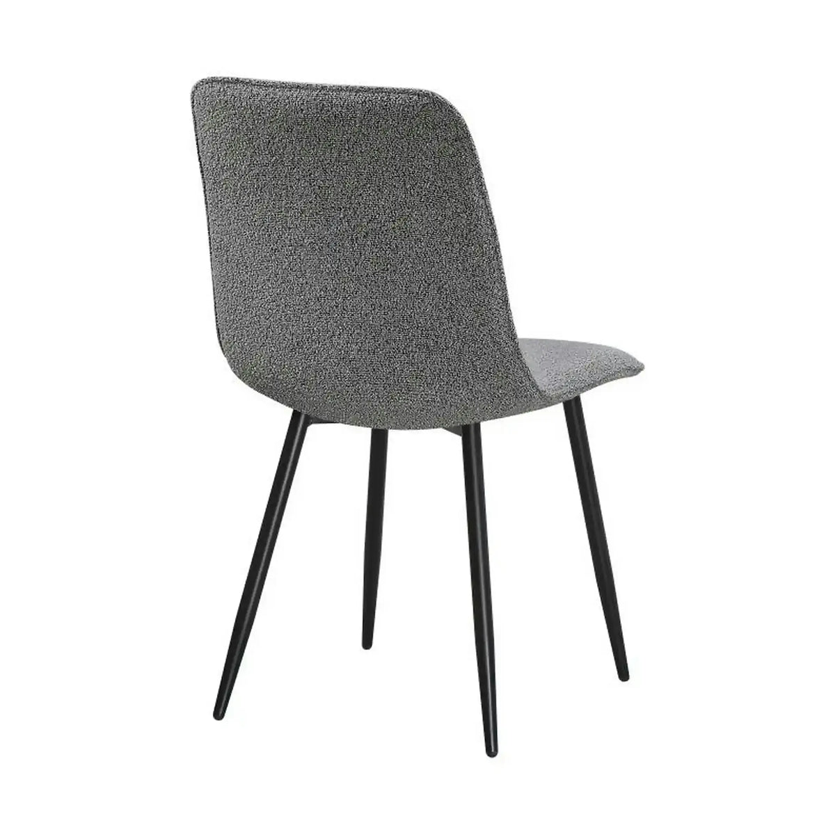 Scaun DOT, gri inchis/negru, stofa buclata/metal, 45x57x89 cm
