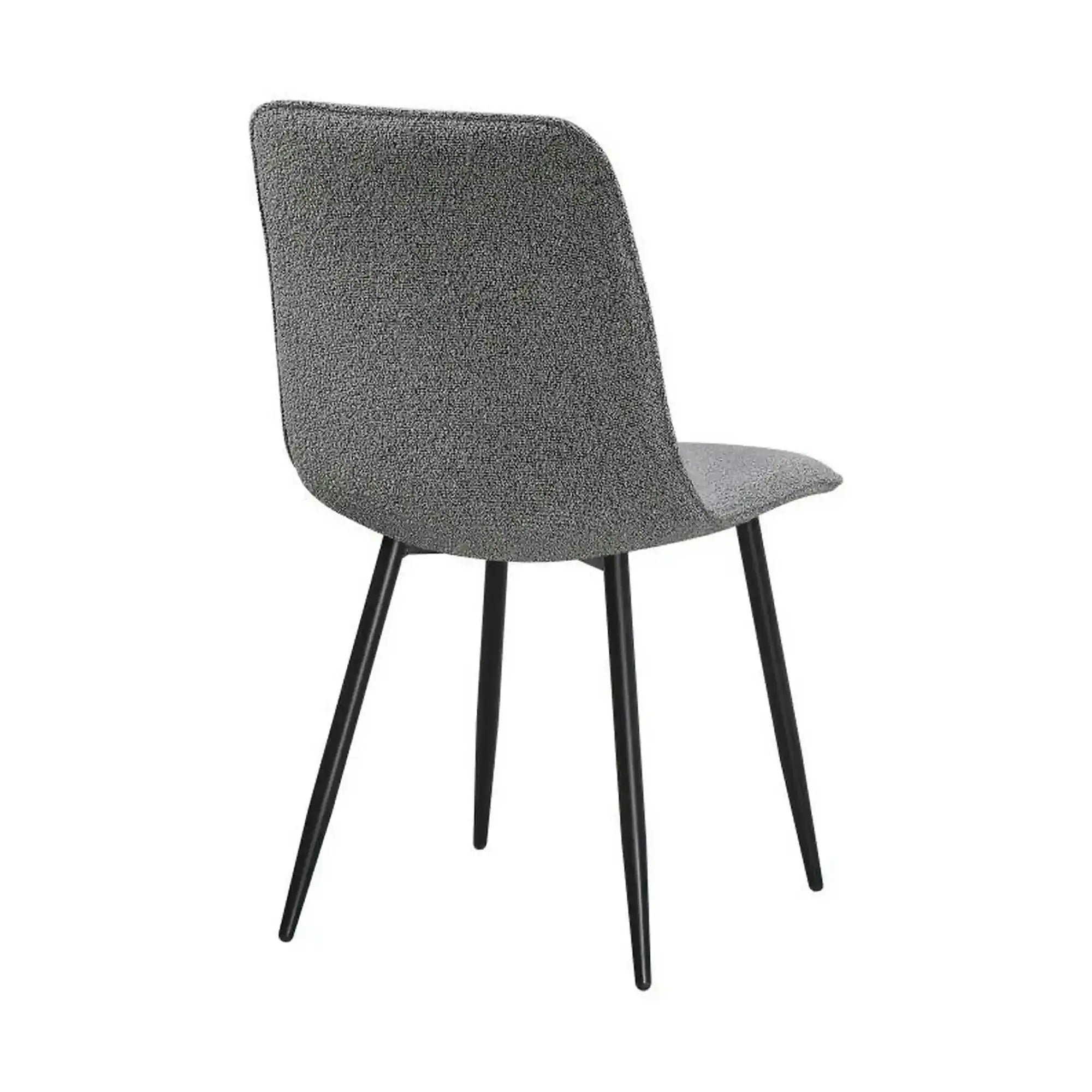 Scaun DOT, gri inchis/negru, stofa buclata/metal, 45x57x89 cm