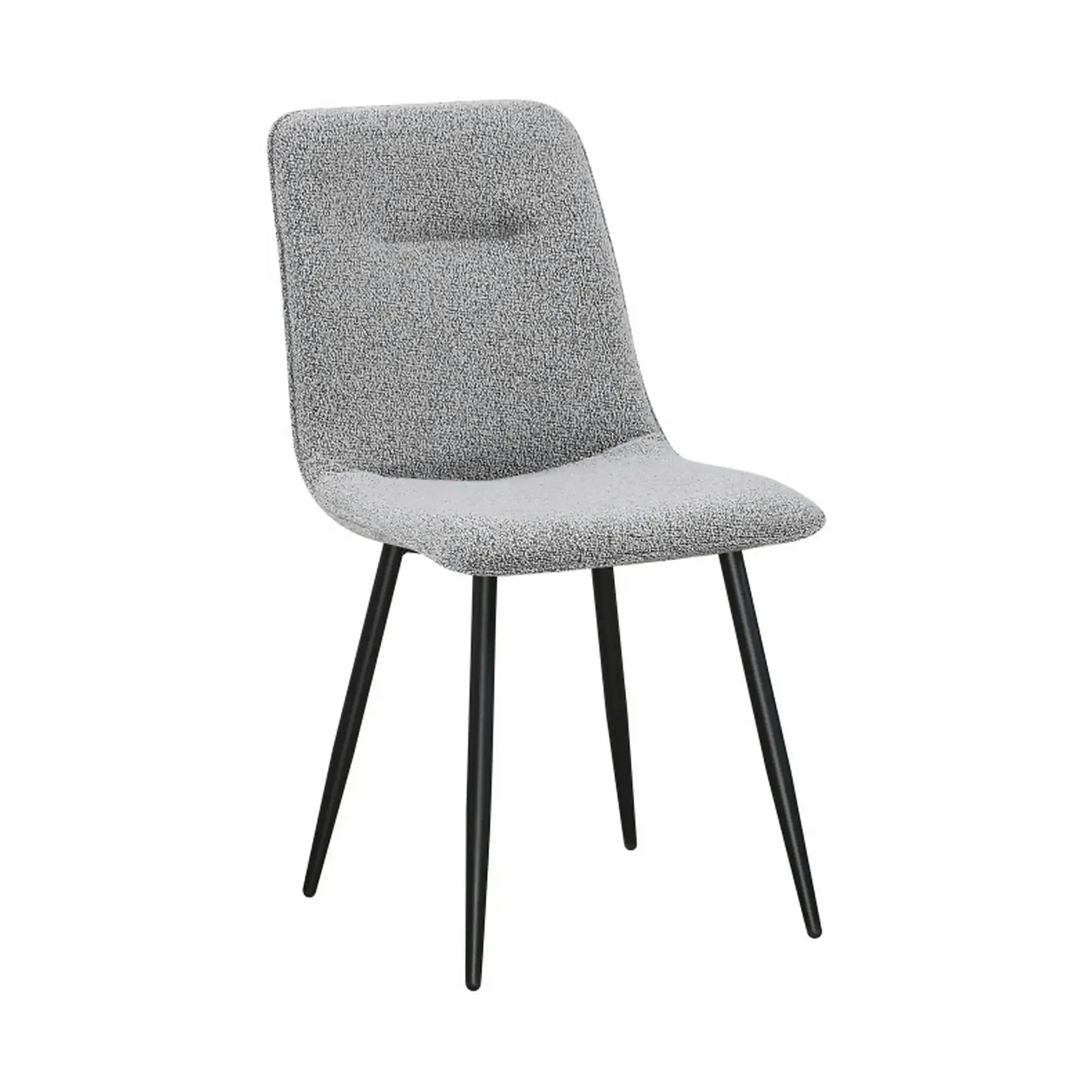 Scaun DOT, gri/negru, stofa buclata/metal, 45x57x89 cm