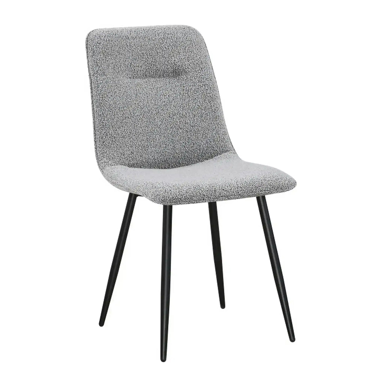 Scaun DOT, gri/negru, stofa buclata/metal, 45x57x89 cm