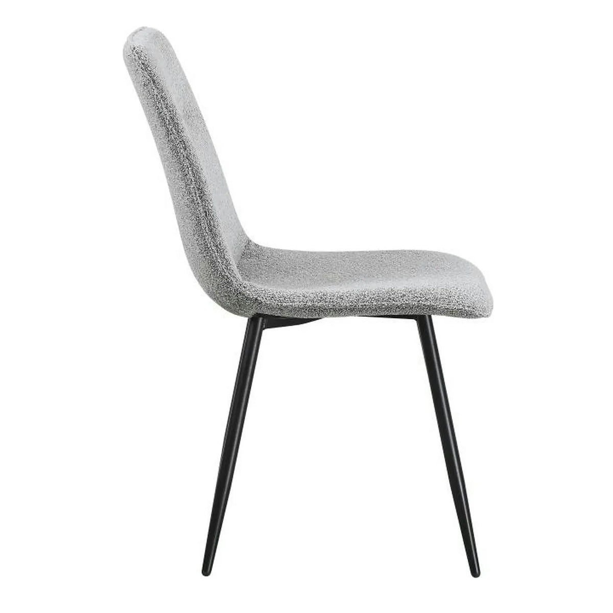 Scaun DOT, gri/negru, stofa buclata/metal, 45x57x89 cm