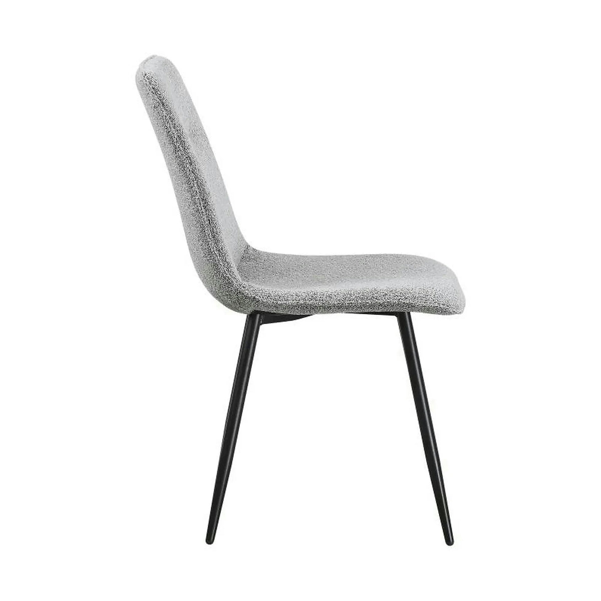 Scaun DOT, gri/negru, stofa buclata/metal, 45x57x89 cm