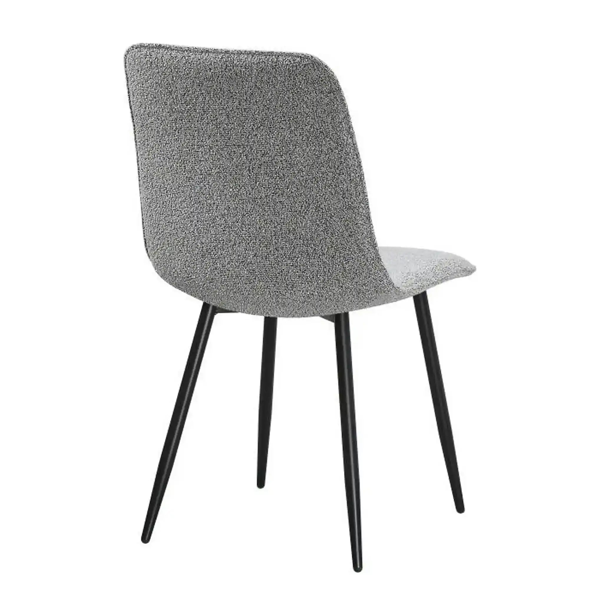 Scaun DOT, gri/negru, stofa buclata/metal, 45x57x89 cm