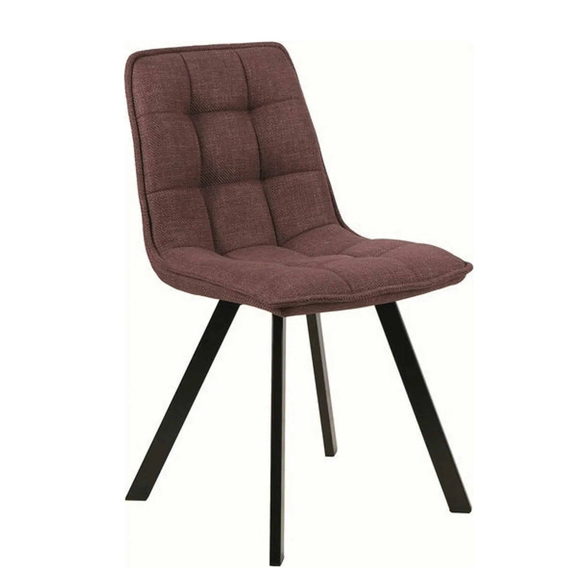 Scaun ELLIS, maro/negru, stofa clasica/metal, 46x42x88 cm