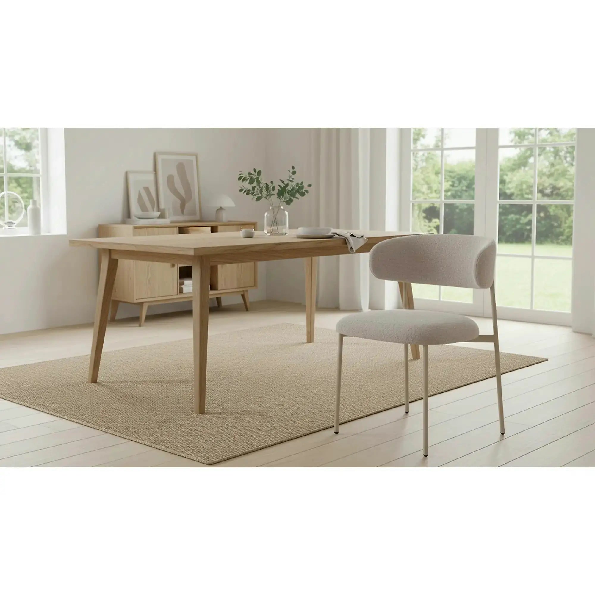 Scaun ELTON, bej - Brego 34, stofa clasica/metal, 56x46x80 cm