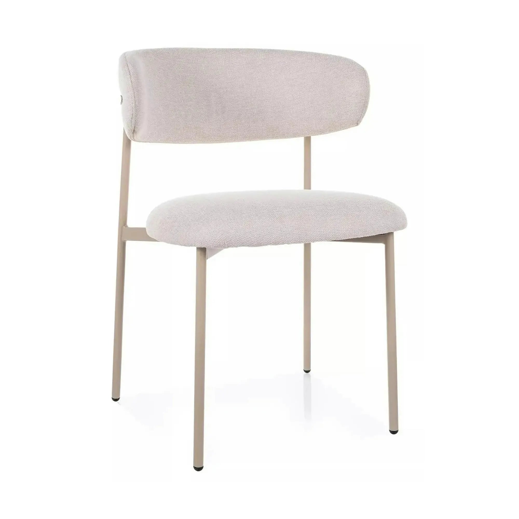 Scaun ELTON, bej deschis - Brego 22/casmir, stofa clasica/metal, 56x46x80 cm