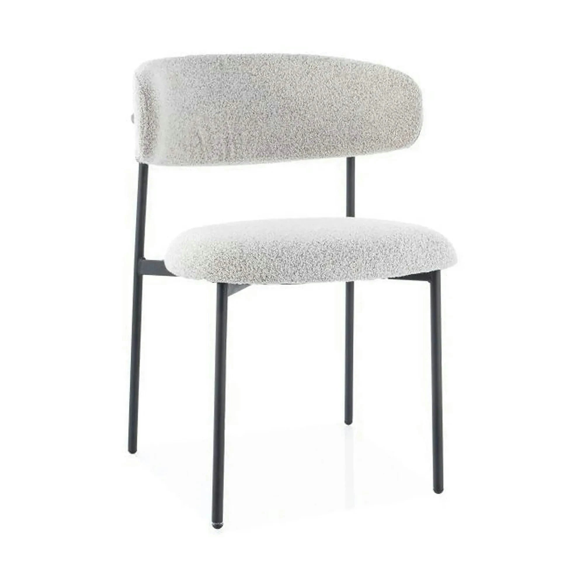 Scaun ELTON, bej/negru, stofa/metal, 56x46x80 cm