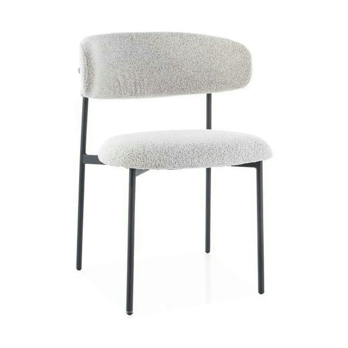 Scaun ELTON, bej/negru, stofa/metal, 56x46x80 cm