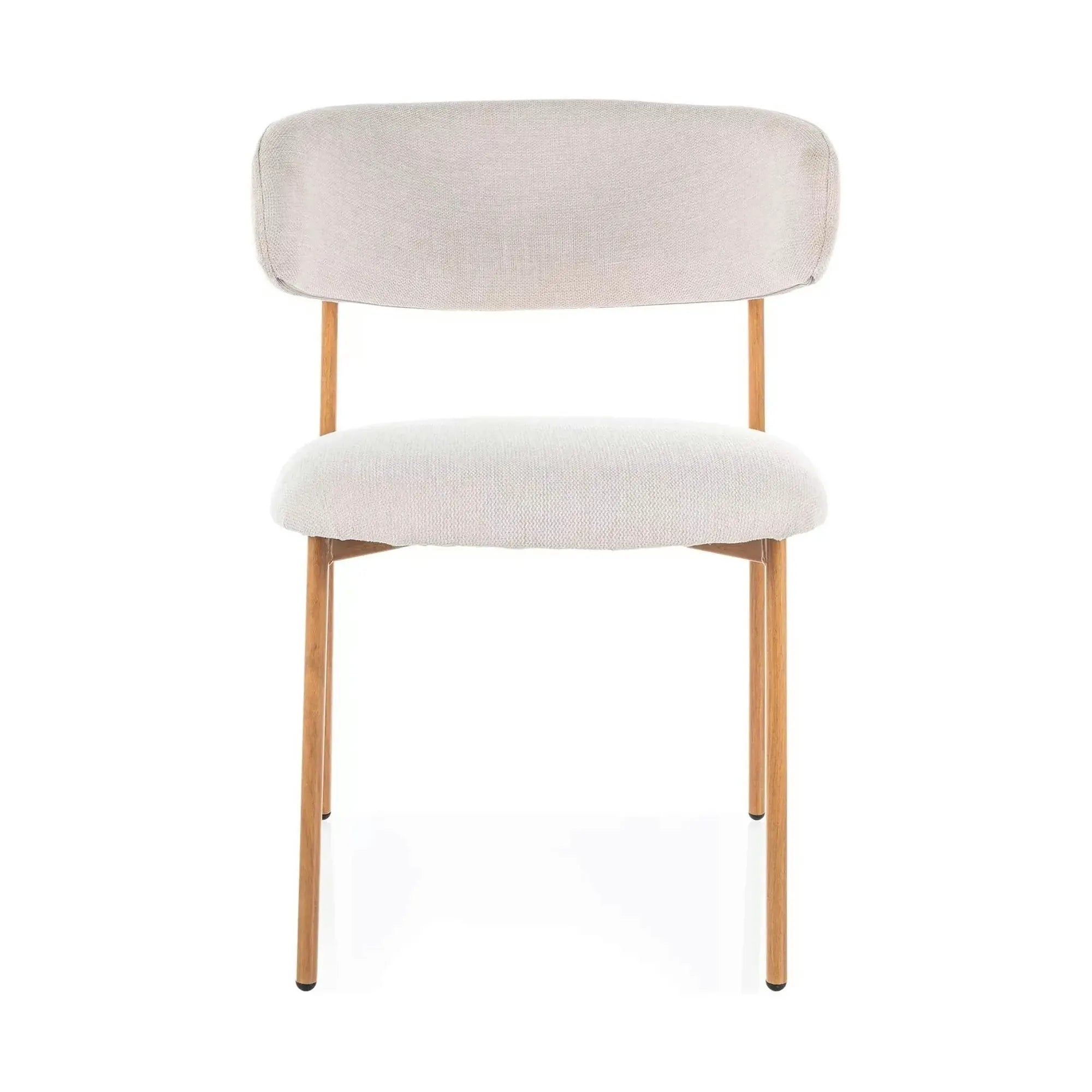 Scaun ELTON D, bej deschis - Brego 22/stejar, stofa clasica/metal, 56x46x80 cm