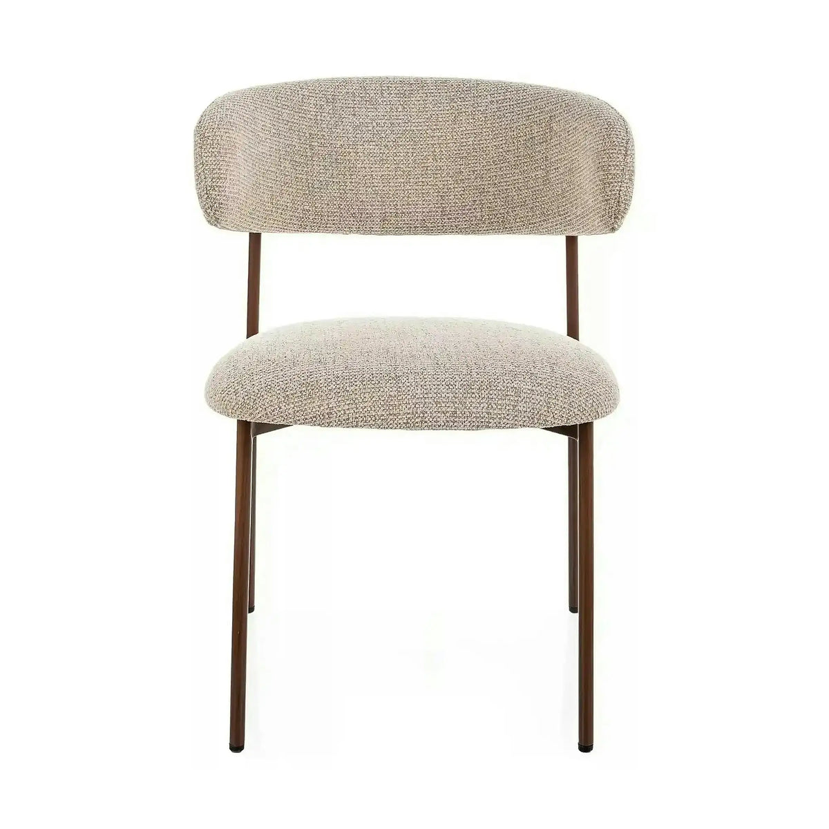 Scaun ELTON D, bej/nuc, stofă/metal, 56x46x80 cm