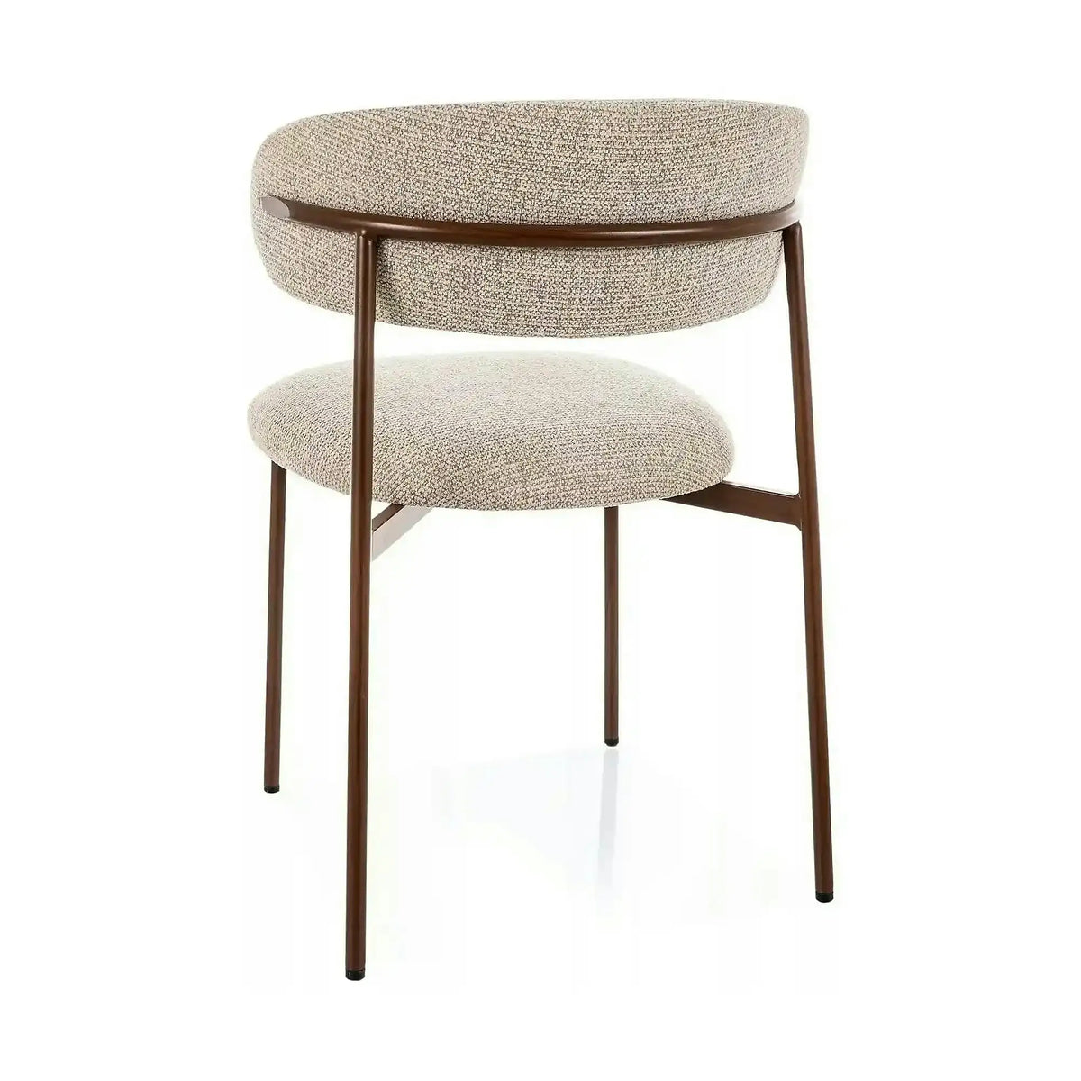 Scaun ELTON D, bej/nuc, stofă/metal, 56x46x80 cm