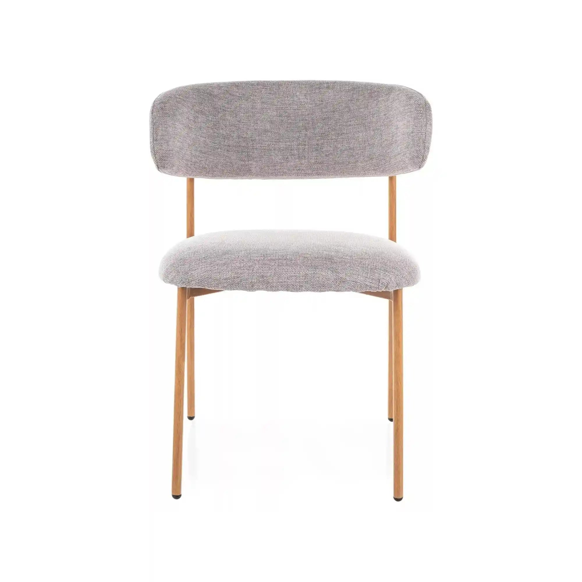 Scaun ELTON D, gri - Brego 07/stejar, stofa clasica/metal, 56x58x80 cm