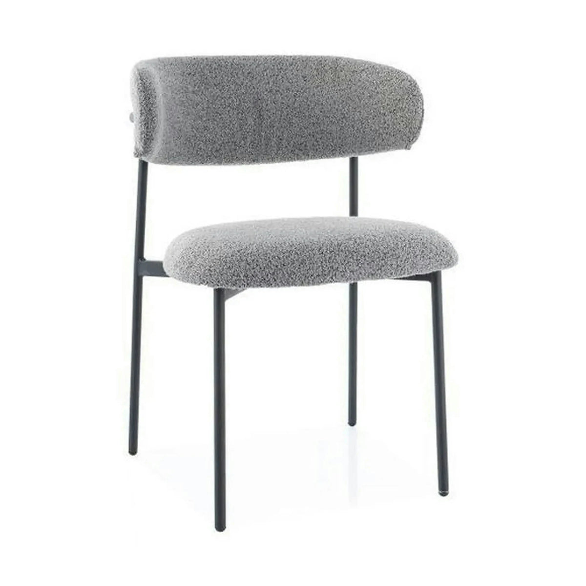 Scaun ELTON, gri/negru, stofa/metal, 56x46x80 cm