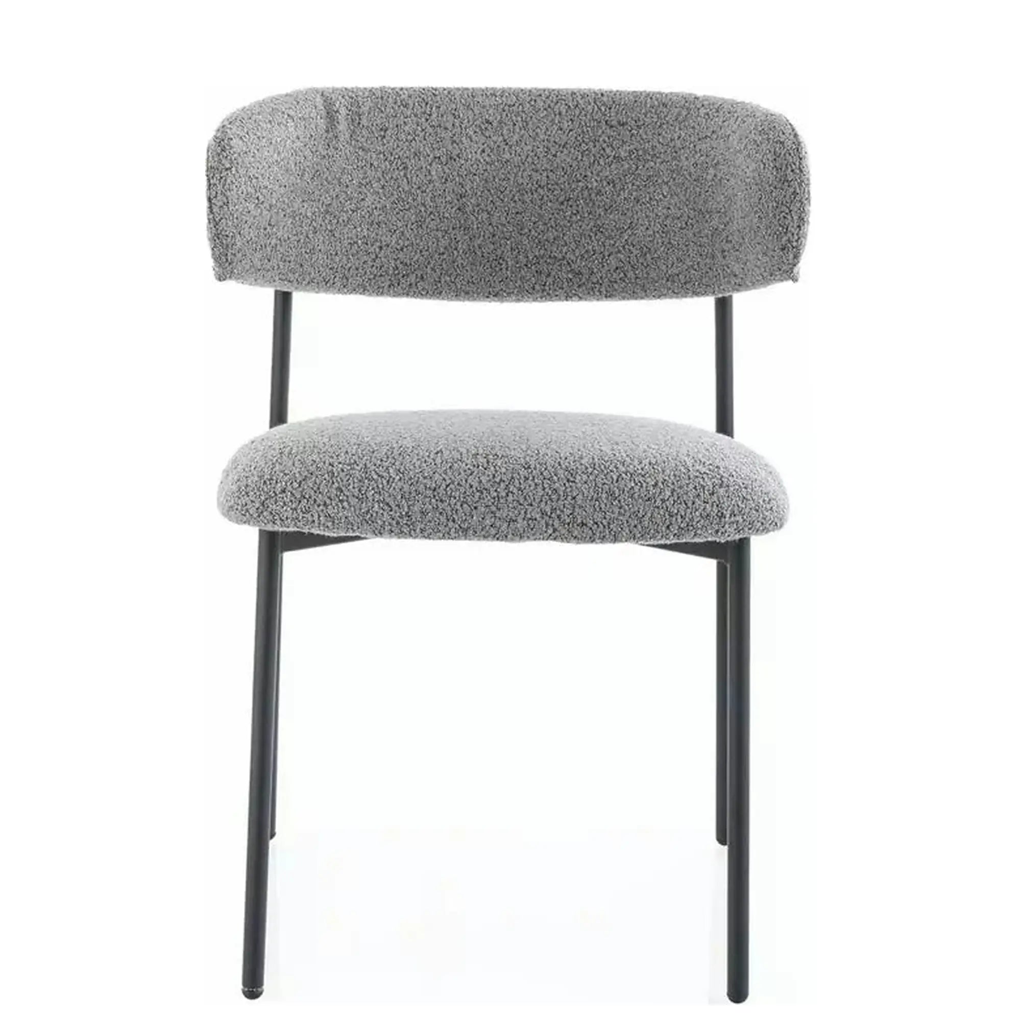 Scaun ELTON, gri/negru, stofa/metal, 56x46x80 cm