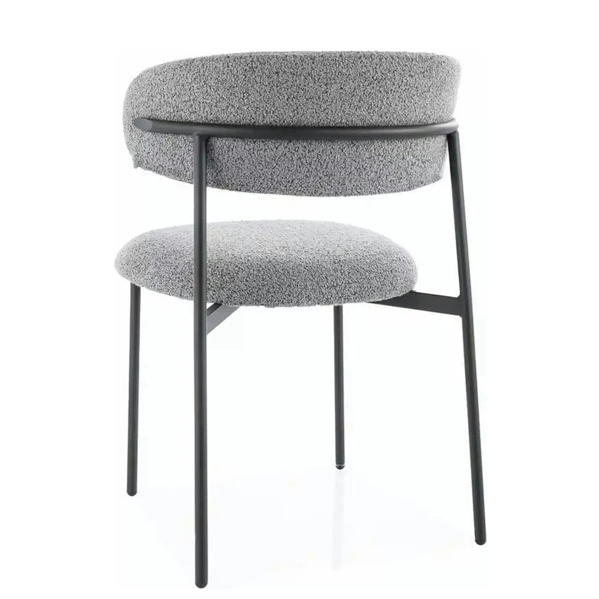 Scaun ELTON, gri/negru, stofa/metal, 56x46x80 cm