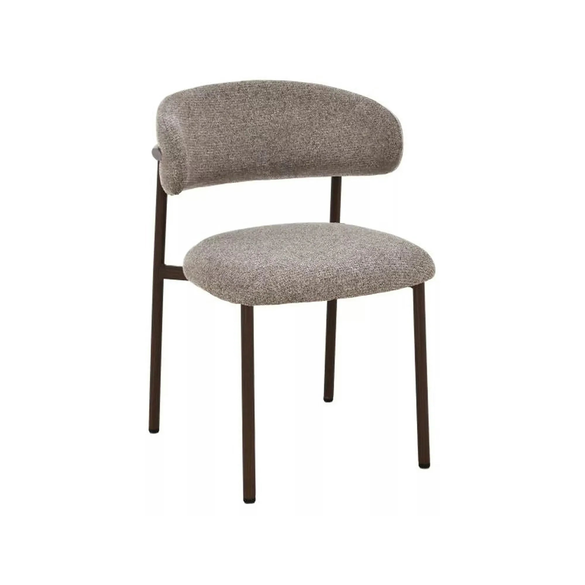 Scaun ELTON II, cappuccino/nuc, stofă clasică/metal, 56x46x80 cm