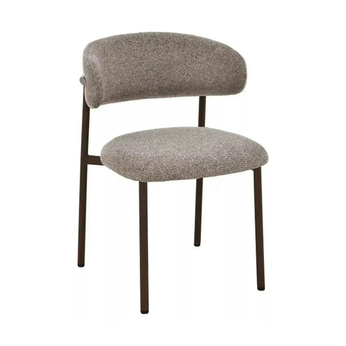 Scaun ELTON II, cappuccino/nuc, stofă clasică/metal, 56x46x80 cm