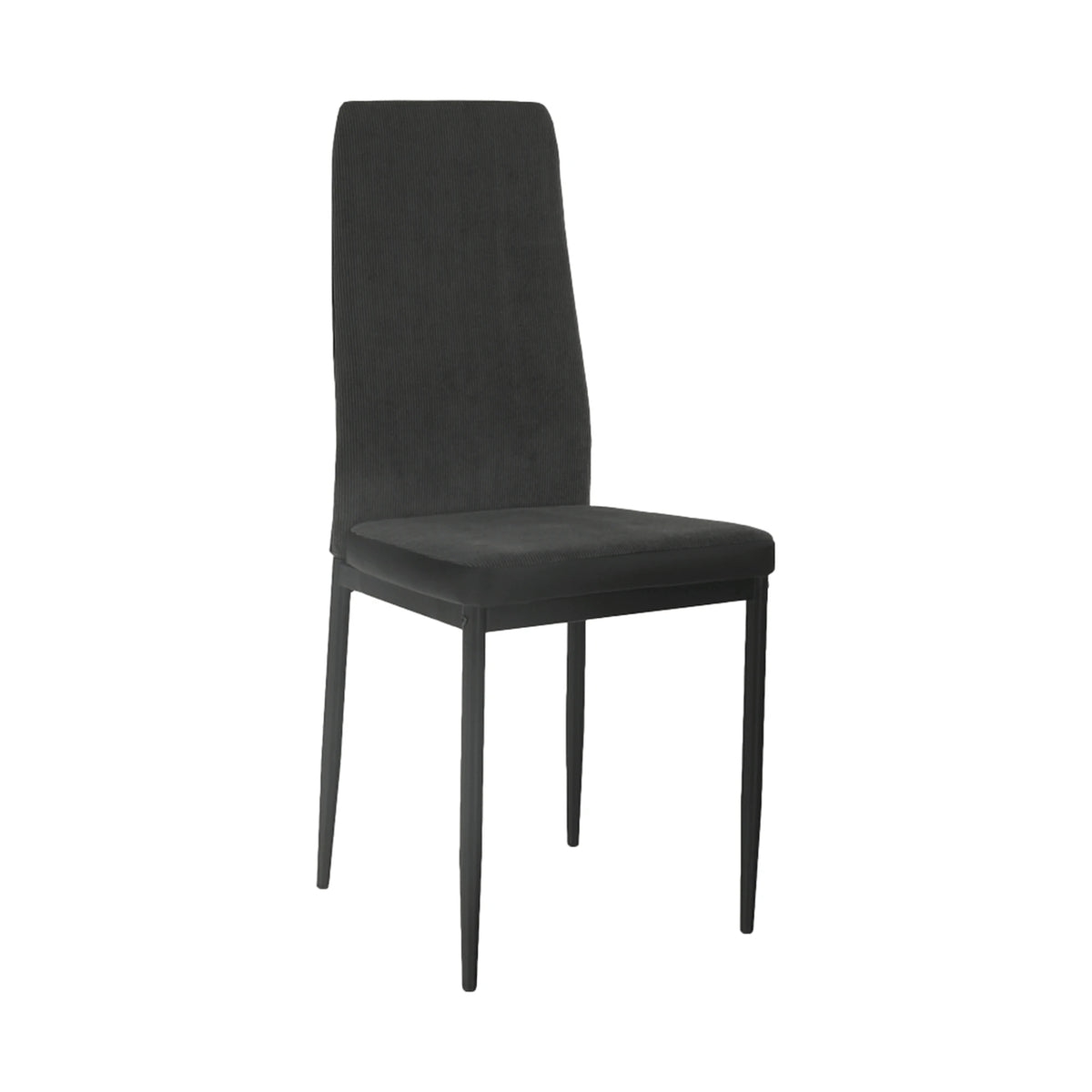 Scaun ENRA, gri inchis/negru, textil/metal, 41x46x98 cm