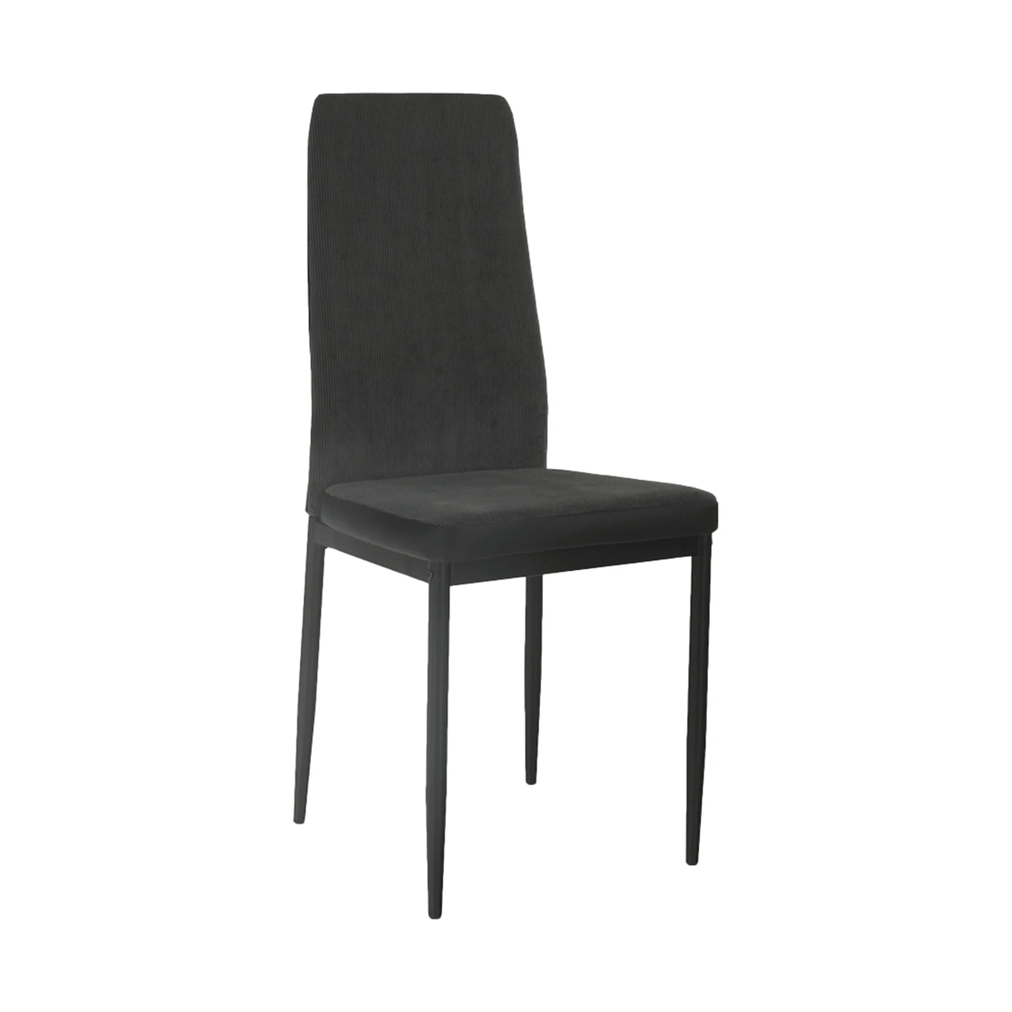 Scaun ENRA, gri inchis/negru, textil/metal, 41x46x98 cm