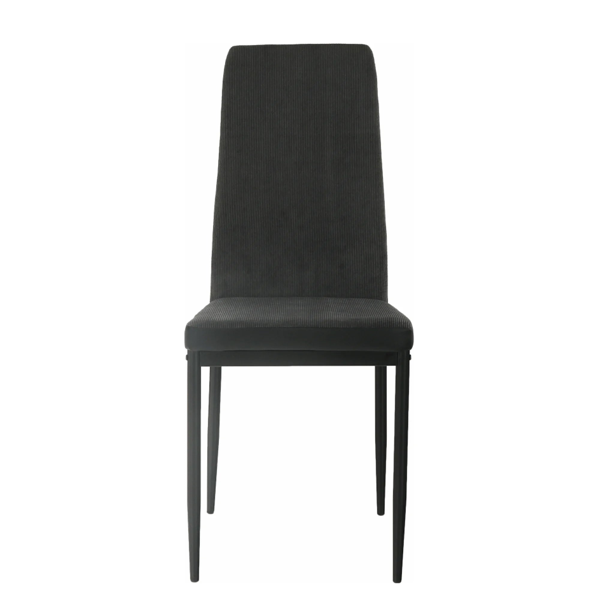 Scaun ENRA, gri inchis/negru, textil/metal, 41x46x98 cm