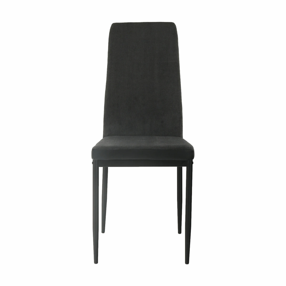 Scaun ENRA, gri inchis/negru, textil/metal, 41x46x98 cm