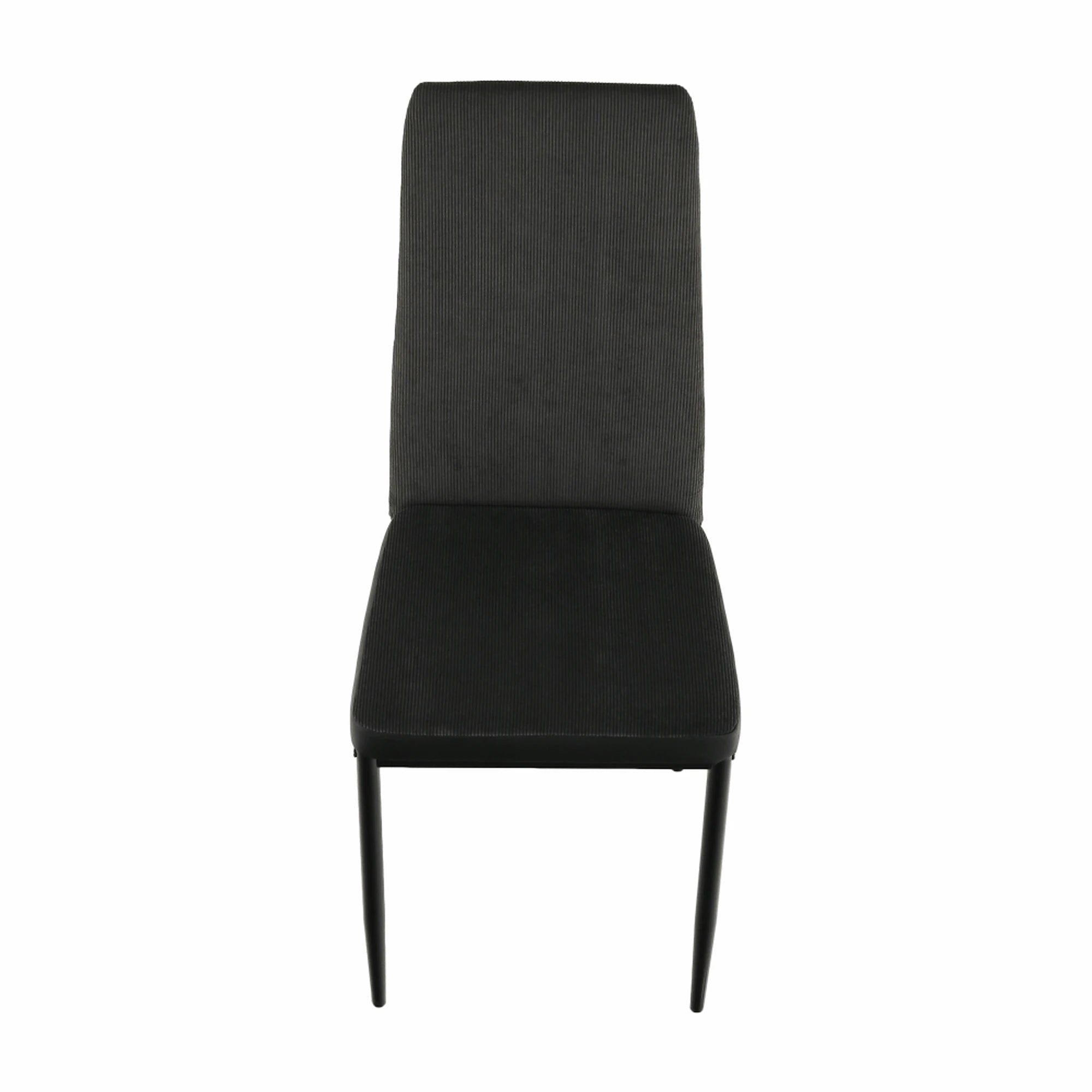 Scaun ENRA, gri inchis/negru, textil/metal, 41x46x98 cm