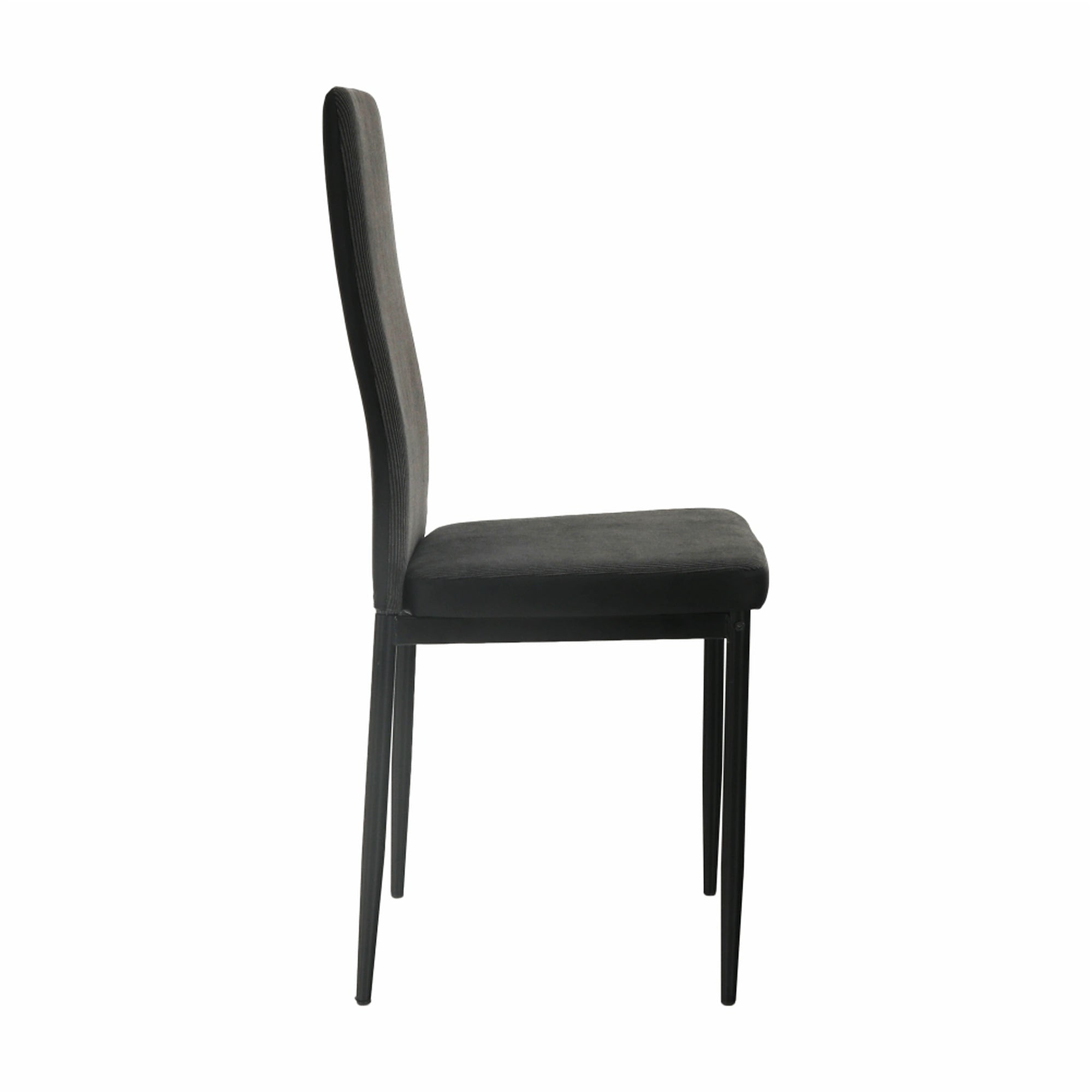 Scaun ENRA, gri inchis/negru, textil/metal, 41x46x98 cm
