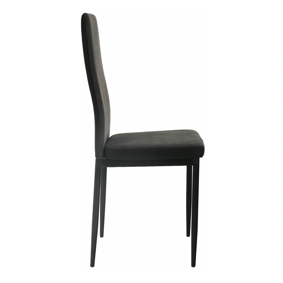 Scaun ENRA, gri inchis/negru, textil/metal, 41x46x98 cm