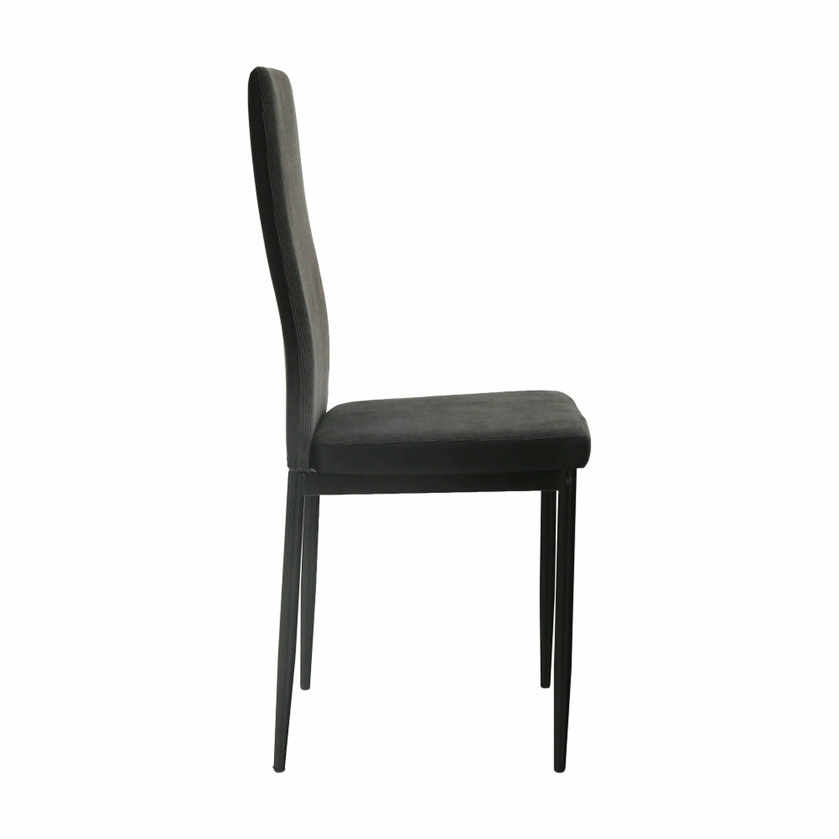 Scaun ENRA, gri inchis/negru, textil/metal, 41x46x98 cm
