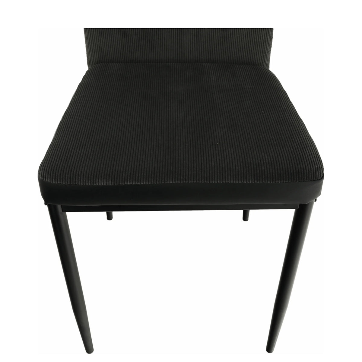 Scaun ENRA, gri inchis/negru, textil/metal, 41x46x98 cm