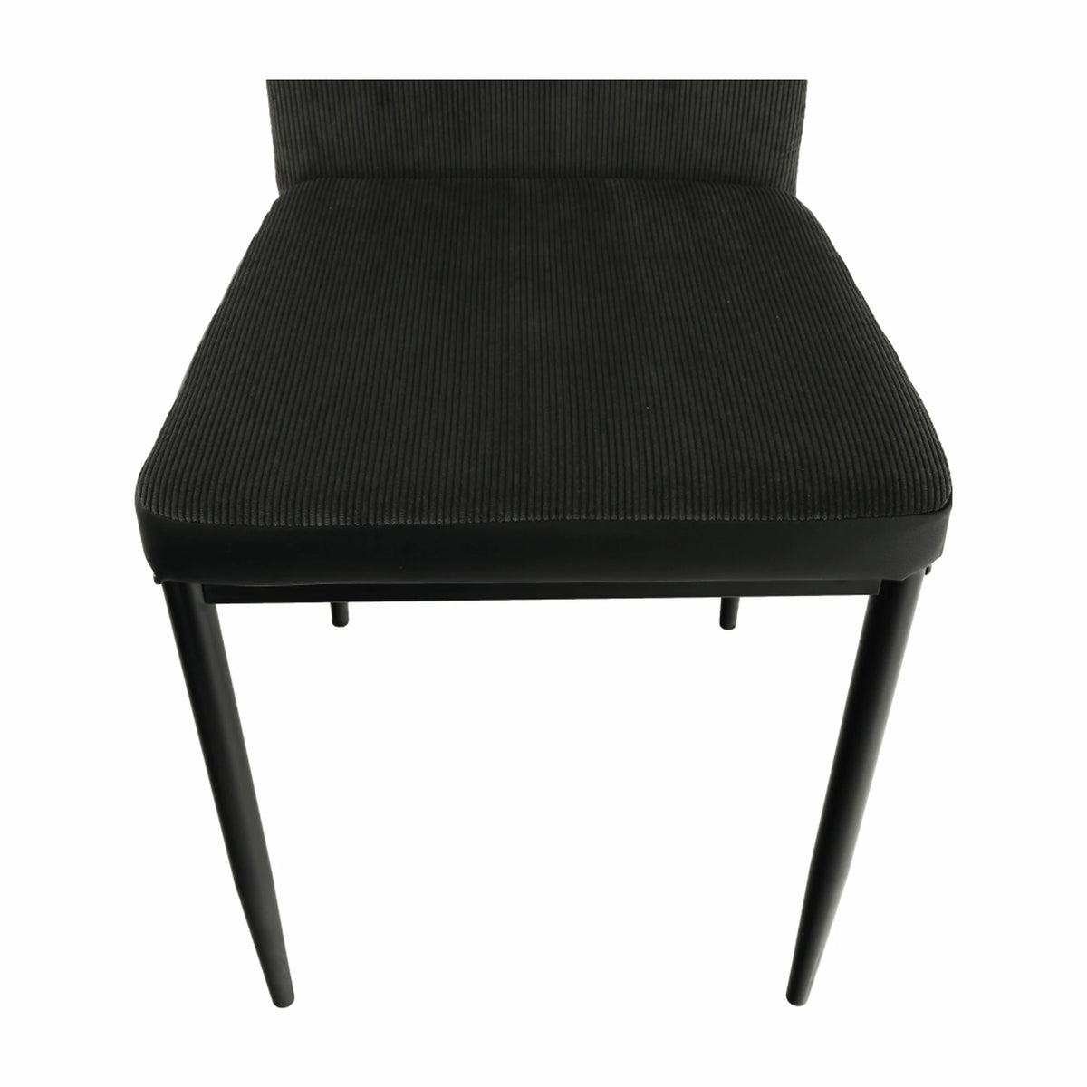 Scaun ENRA, gri inchis/negru, textil/metal, 41x46x98 cm