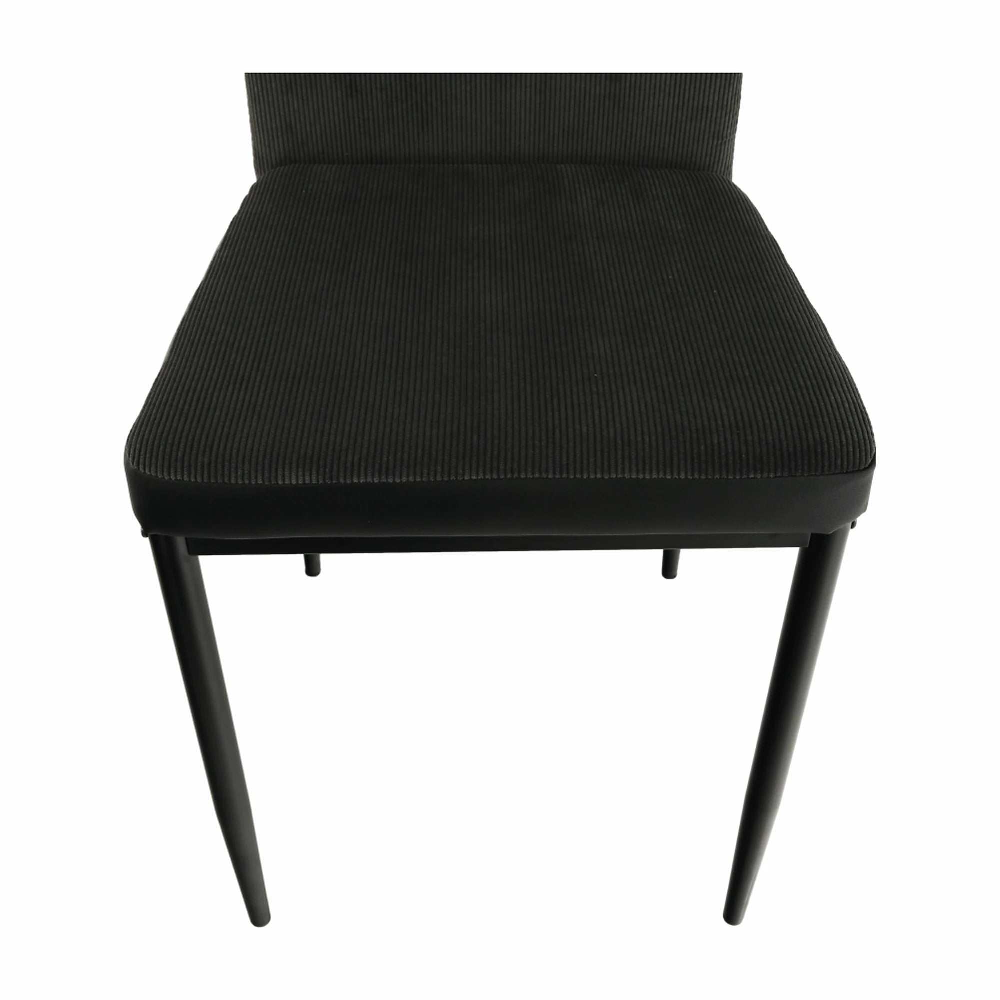 Scaun ENRA, gri inchis/negru, textil/metal, 41x46x98 cm