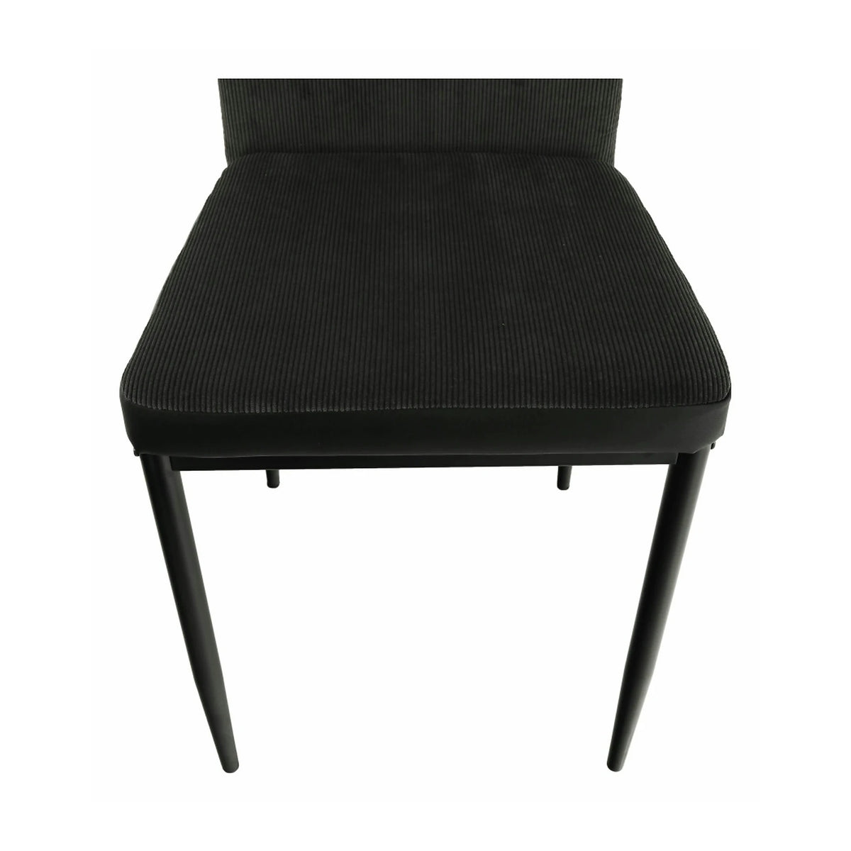 Scaun ENRA, gri inchis/negru, textil/metal, 41x46x98 cm