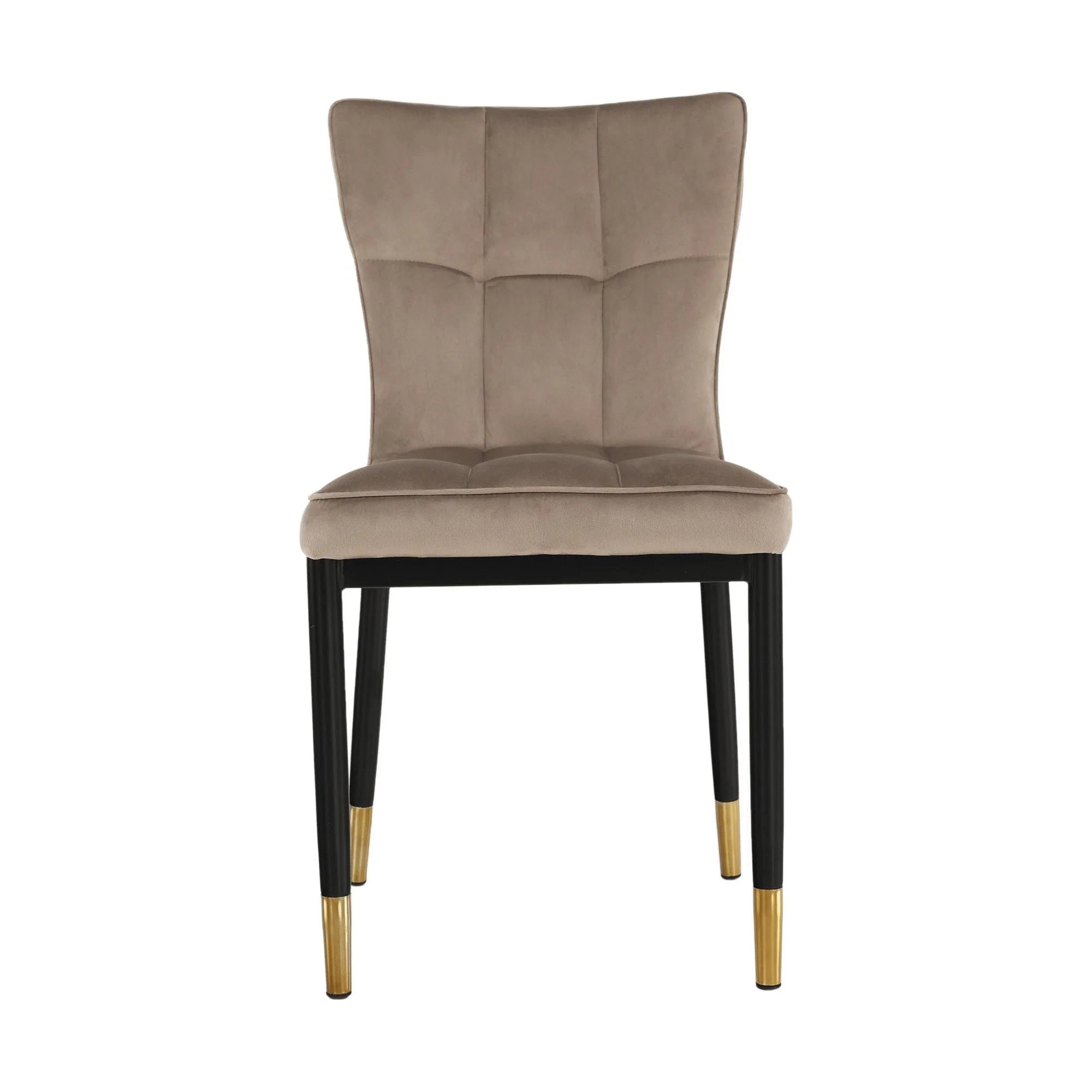 Scaun EPONA, bej/negru, stofa catifelata/metal, 47x45x89 cm