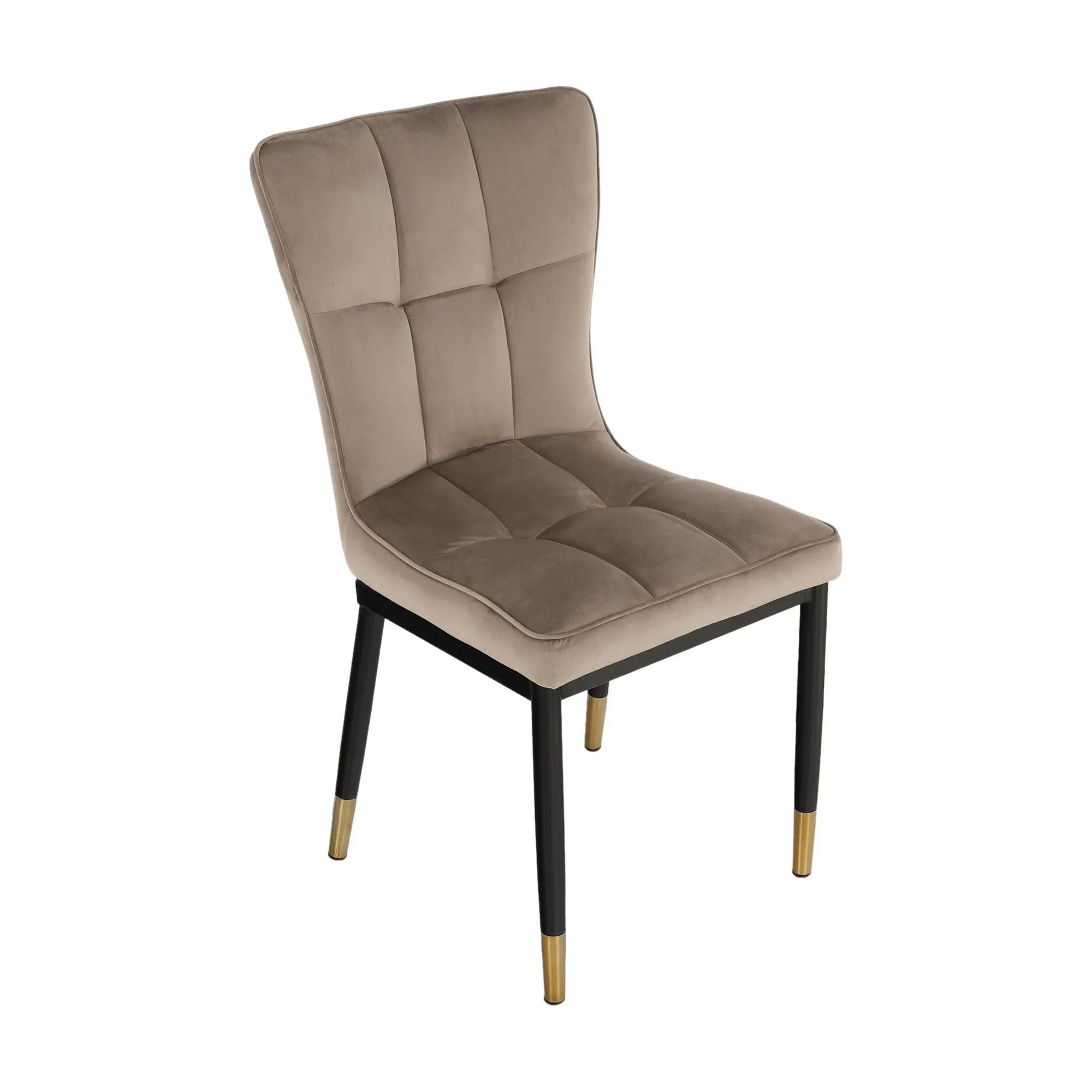 Scaun EPONA, bej/negru, stofa catifelata/metal, 47x45x89 cm