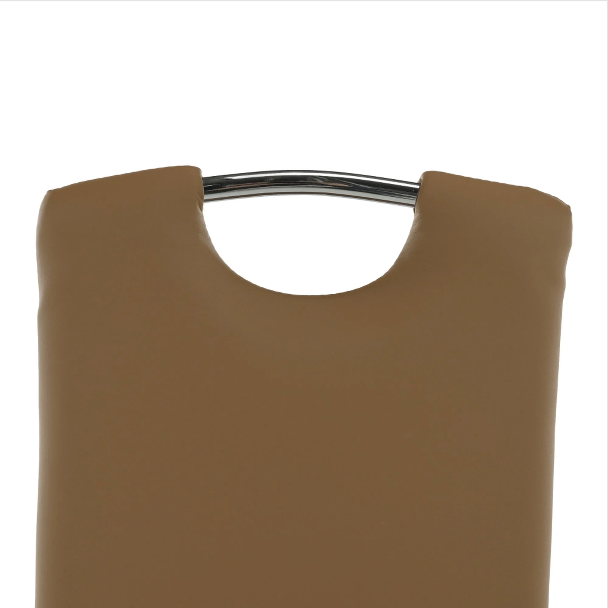 Scaun ERVINA, bej/crom, piele ecologica/metal, 42x43x99x47 cm