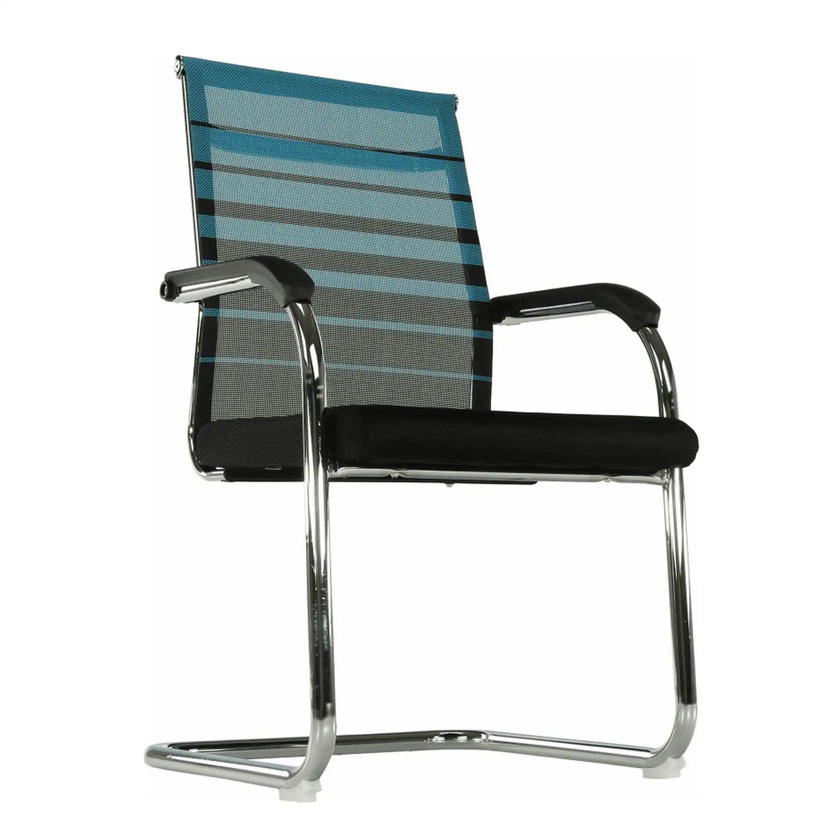 Scaun ESIN, albastru/negru, plasa/metal, 55x64x93 cm