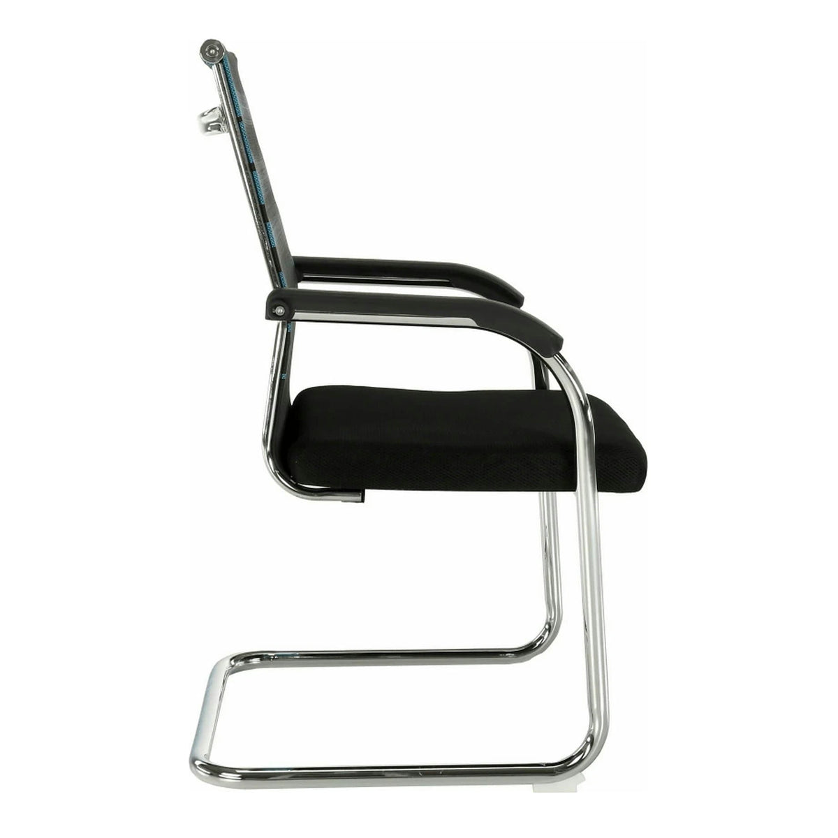 Scaun ESIN, albastru/negru, plasa/metal, 55x64x93 cm