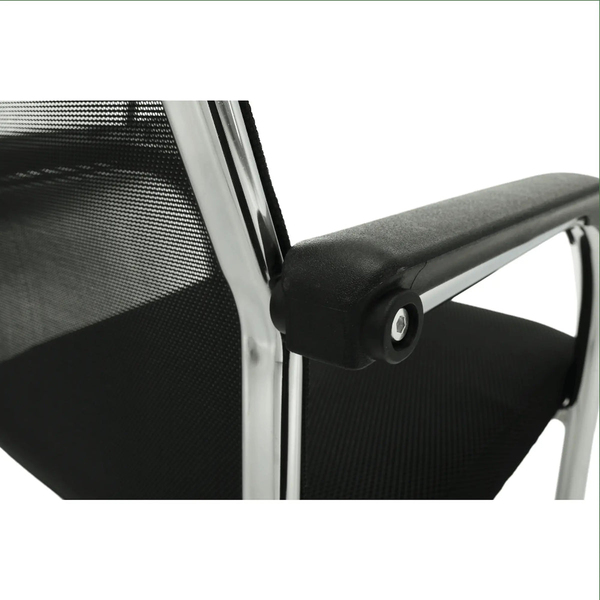 Scaun ESIN, negru/crom, plasa/metal, 55x64x93 cm